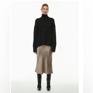 Aritzia Babaton Satin Midi Slip Skirt